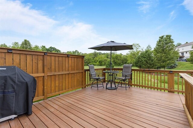 14 Cinque Terra Pl, Finleyville, PA 15332 - wooden deck with grilling area