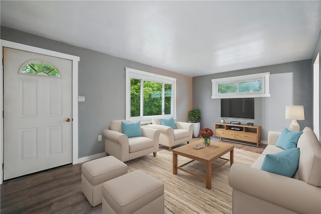 124 Plum St, Franklin Twp, PA 16117 - living room with plenty of natural light, light wood finished floors, and baseboards