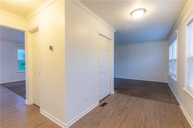 220 Chinkapin Dr, Natrona Hts/Harrison Twp, PA 15065 - corridor with wood finished floors, crown molding, and baseboards
