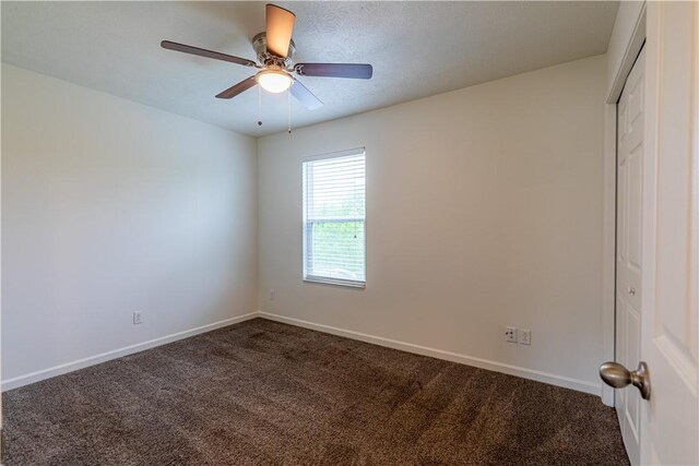 220 Chinkapin Dr, Natrona Hts/Harrison Twp, PA 15065 - empty room with dark carpet, baseboards, and a ceiling fan