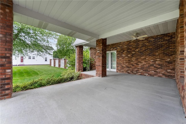 534 N Main St, Masontown, PA 15461 - view of patio / terrace with ceiling fan