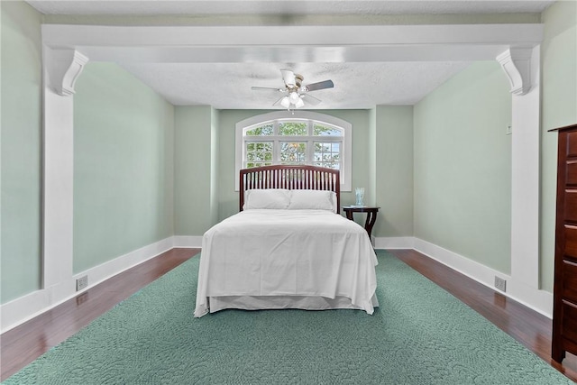 534 N Main St, Masontown, PA 15461 - bedroom featuring wood finished floors, baseboards, and ceiling fan