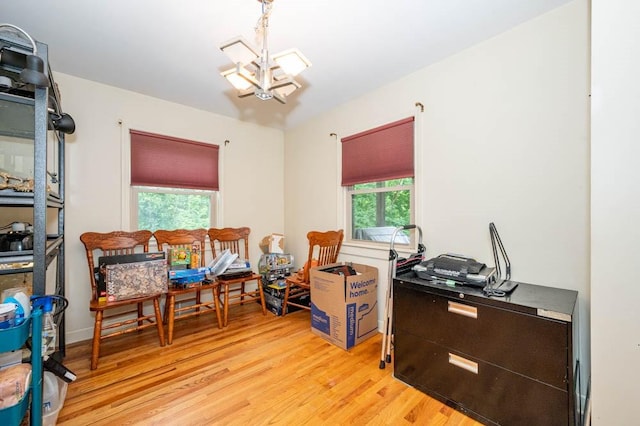 117 Derby Way, Aliquippa, PA 15001 - office featuring a chandelier and light wood-type flooring