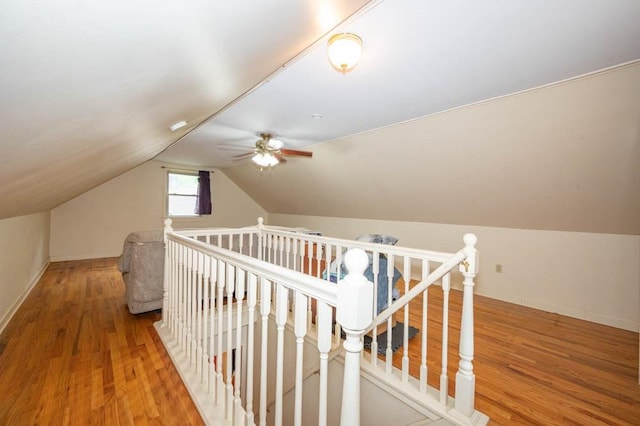 117 Derby Way, Aliquippa, PA 15001 - additional living space with wood finished floors, lofted ceiling, baseboards, and ceiling fan