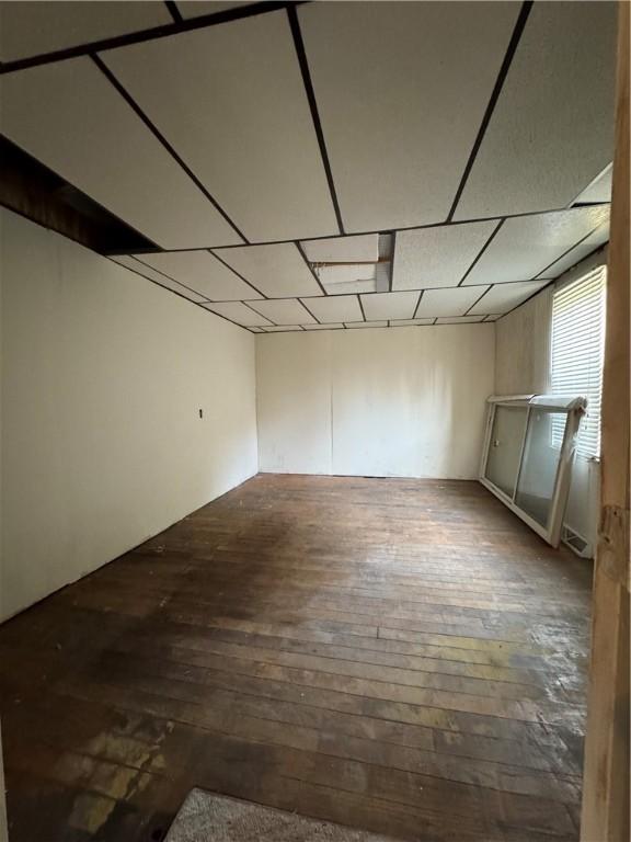 29 Old Mine Rd, Center Twp/Homer Cty, PA 15748 - empty room with hardwood / wood-style floors and a paneled ceiling
