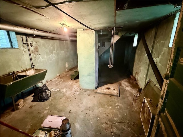 411 E Ave, Luzerne Twp, PA 15413 - basement with a sink