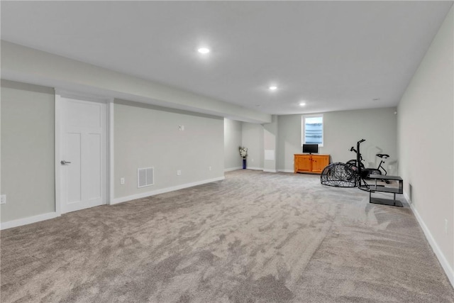 159 Twin Oaks Dr, Buffalo Twp But, PA 16055 - below grade area featuring carpet flooring, recessed lighting, and baseboards