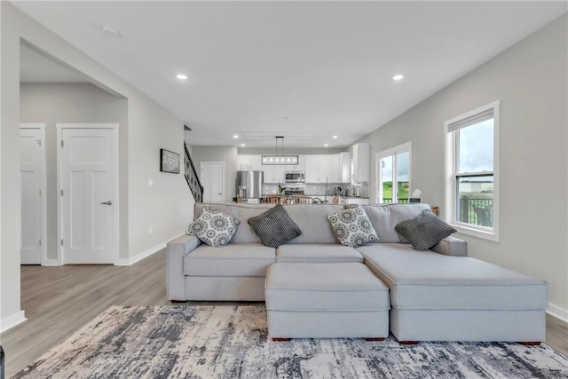 159 Twin Oaks Dr, Buffalo Twp But, PA 16055 - living area with light wood-style flooring, recessed lighting, and baseboards