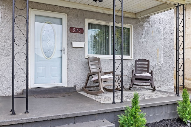 545 Ohio Ave, Midland Boro, PA 15059 - view of exterior entry featuring stucco siding