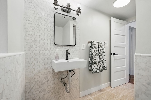 715 Chislett, East Liberty, PA 15206 - bathroom featuring a sink and tile patterned floors