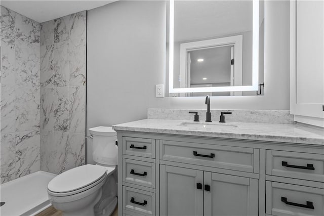 421 W College St, Canonsburg, PA 15317 - full bath with vanity, toilet, and a tile shower