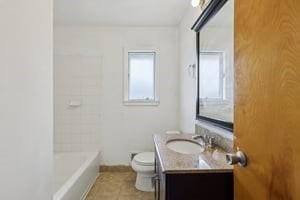 200 Edgewood Dr, Hopewell Twp Bea, PA 15001 - bathroom with toilet, vanity, and tile patterned floors