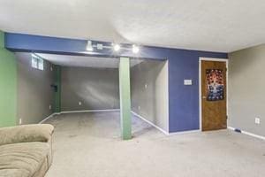 200 Edgewood Dr, Hopewell Twp Bea, PA 15001 - living room featuring carpet and baseboards