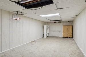 200 Edgewood Dr, Hopewell Twp Bea, PA 15001 - basement featuring a paneled ceiling