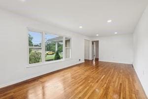 200 Edgewood Dr, Hopewell Twp Bea, PA 15001 - empty room featuring wood finished floors, recessed lighting, and baseboards