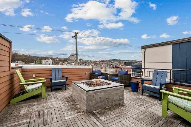 4707 Hatfield St, Lawrenceville, PA 15201 - deck with a fire pit