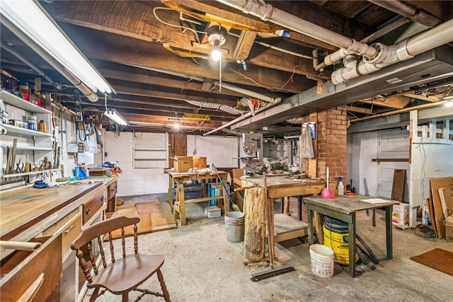 2554 Rte 259, Fairfield Twp, PA 15923 - unfinished below grade area with a workshop area