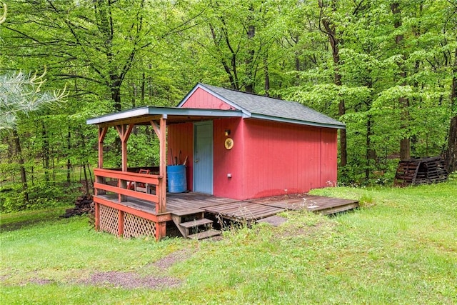 2554 Rte 259, Fairfield Twp, PA 15923 - view of outdoor structure featuring a view of trees