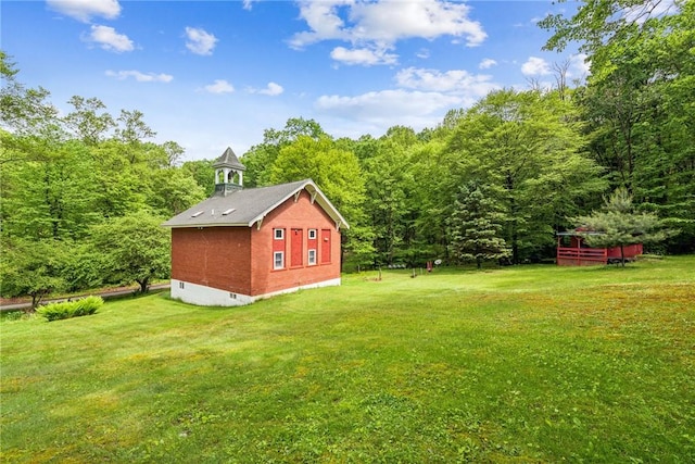 2554 Rte 259, Fairfield Twp, PA 15923 - view of green lawn with a forest view