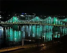 320 Fort Duquesne Blvd Unit 18F, Downtown Pgh, PA 15222 - property at night featuring a water view