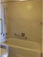 320 Fort Duquesne Blvd Unit 18F, Downtown Pgh, PA 15222 - bathroom with tub / shower combination and toilet