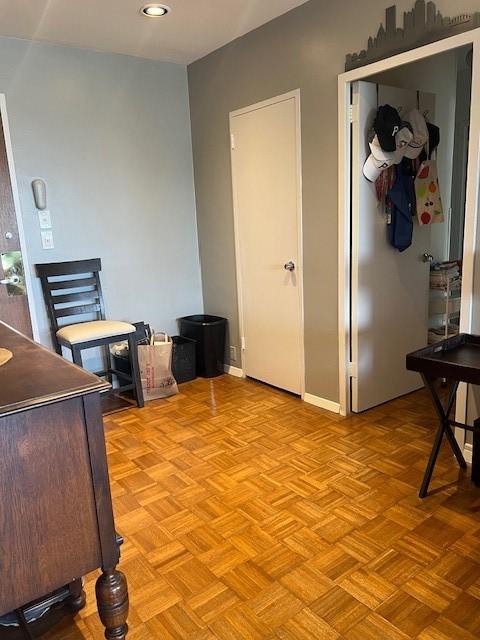 320 Fort Duquesne Blvd Unit 18F, Downtown Pgh, PA 15222 - office area with baseboards and recessed lighting