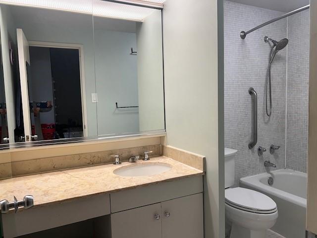 320 Fort Duquesne Blvd Unit 18F, Downtown Pgh, PA 15222 - full bath with vanity, toilet, and shower / bath combination