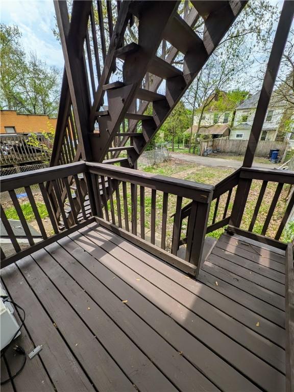2759 Glen Mawr St, Sheraden, PA 15204 - wooden deck featuring stairway