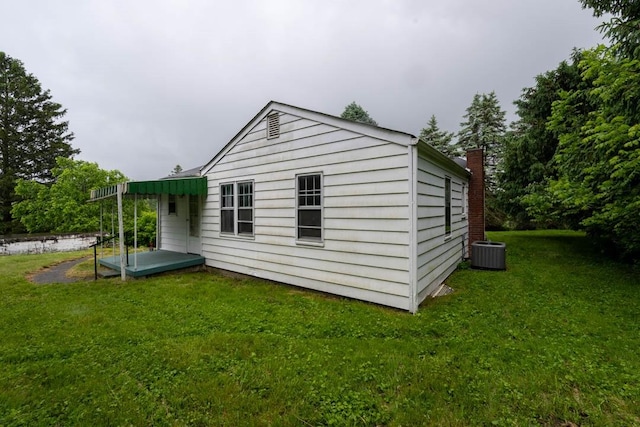 1153 Yanks Ln, South Park, PA 15236 - view of home's exterior featuring a yard and central AC