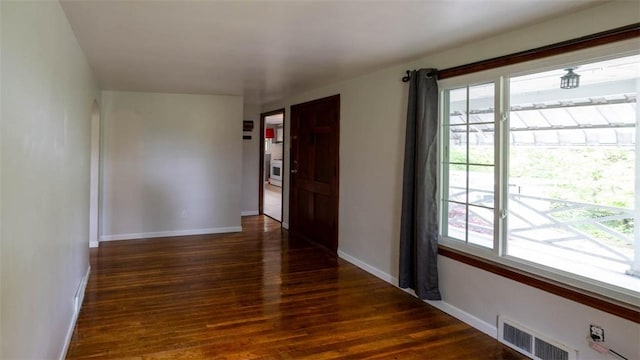 1153 Yanks Ln, South Park, PA 15236 - unfurnished room featuring dark wood-style floors and baseboards