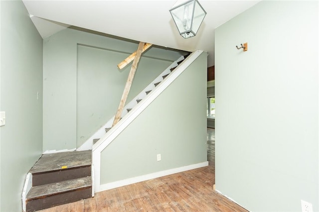 1017 Olive Ave, Natrona Hts/Harrison Twp, PA 15065 - stairway featuring wood finished floors