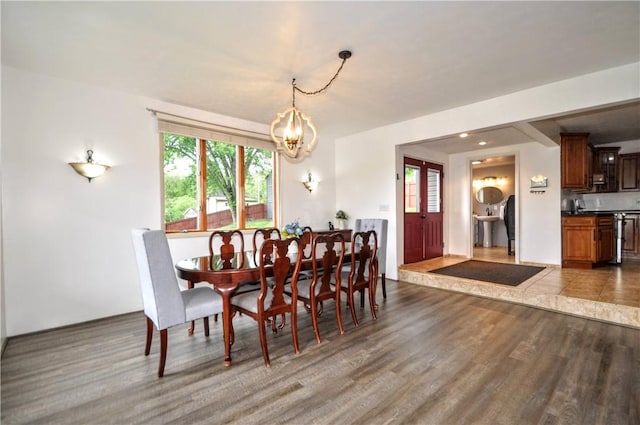 1726 Kennedy, Elizabeth Twp/Boro, PA 15018 - dining area featuring a chandelier, plenty of natural light, and wood finished floors