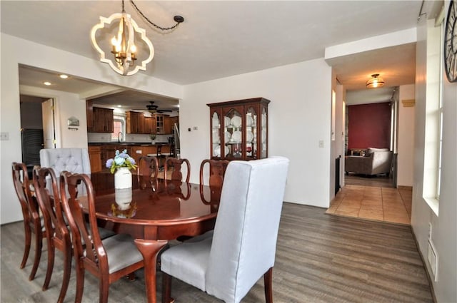 1726 Kennedy, Elizabeth Twp/Boro, PA 15018 - dining space with a chandelier and a ceiling fan