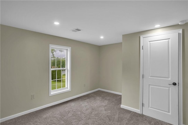 46 Terrace Rd, East Bethlehem, PA 15348 - carpeted spare room featuring baseboards, recessed lighting, and a smoke detector