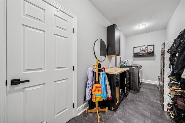 8426 David Dr, South Fayette, PA 15017 - laundry area with independent washer and dryer, baseboards, and cabinet space