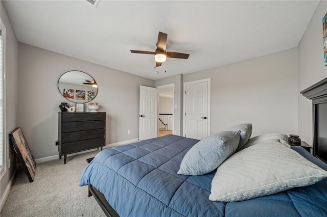 8426 David Dr, South Fayette, PA 15017 - carpeted bedroom with baseboards and ceiling fan
