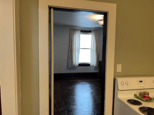 201 Thompson St, Latrobe, PA 15650 - hall with wood finished floors and baseboards