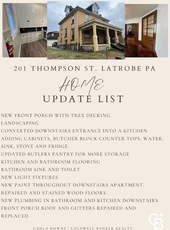 201 Thompson St, Latrobe, PA 15650 - view of marketing collateral with multiple images