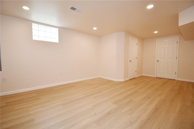 4 Brentwood Dr, Kennedy Twp, PA 15136 - empty room with light wood-style flooring, recessed lighting, and baseboards