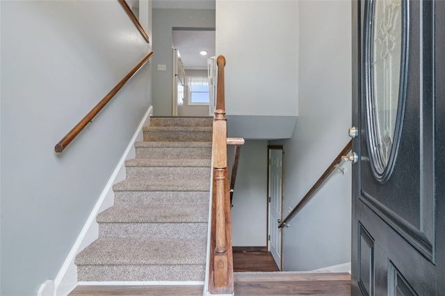 916 Timberland Ave, Brookline, PA 15226 - stairway with wood finished floors