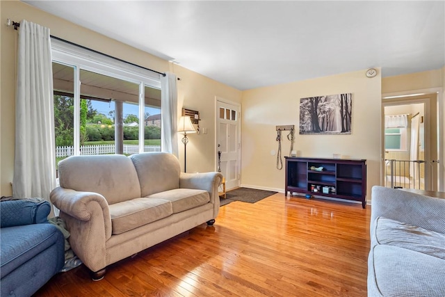 2400 James St, Hopewell Twp Bea, PA 15001 - living area featuring wood finished floors and baseboards