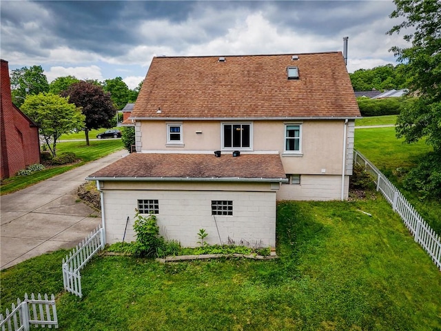 2400 James St, Hopewell Twp Bea, PA 15001 - rear view of house with stucco siding and roof with shingles