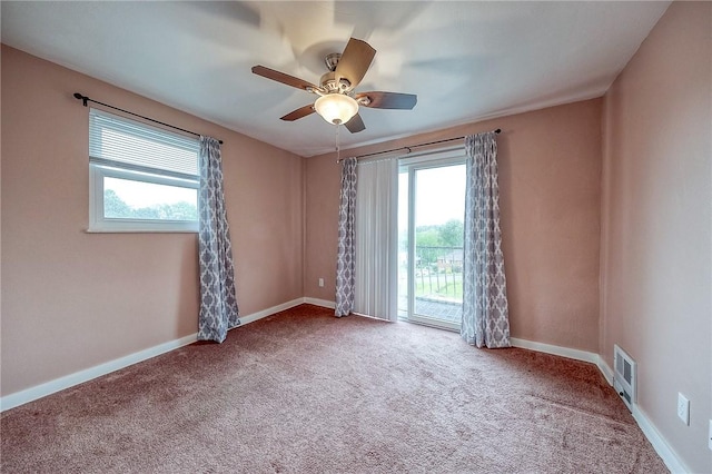 1566 Greentree Rd, Scott Twp Sal, PA 15220 - empty room with carpet flooring, baseboards, and a ceiling fan