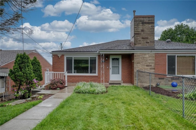 1566 Greentree Rd, Scott Twp Sal, PA 15220 - view of front of property with brick siding, a chimney, and a shingled roof