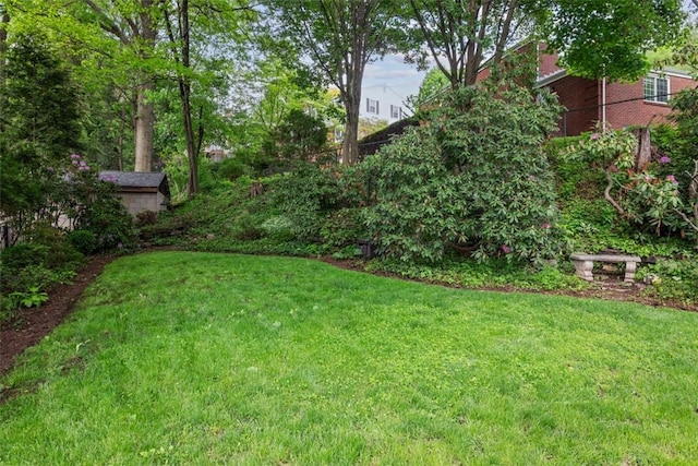 1509 Walnut St, Edgewood, PA 15218 - view of green lawn featuring an outdoor structure