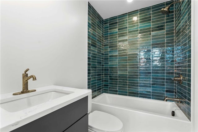 244 44th St, Lawrenceville, PA 15201 - bathroom featuring vanity, shower / washtub combination, and toilet