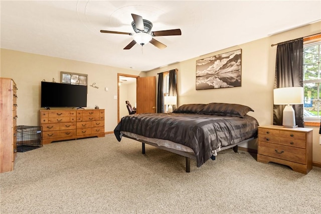 4624 Clear Shade Dr, Windber, PA 15963 - bedroom featuring light colored carpet and ceiling fan