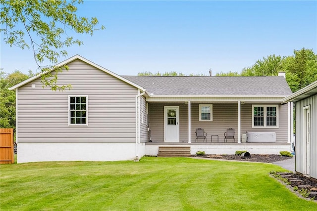4624 Clear Shade Dr, Windber, PA 15963 - view of front of home with a front yard and covered porch