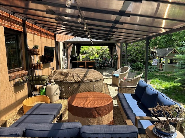 1050 Overlook Dr N, Franklin Twp, PA 15301 - view of patio with an outdoor hangout area