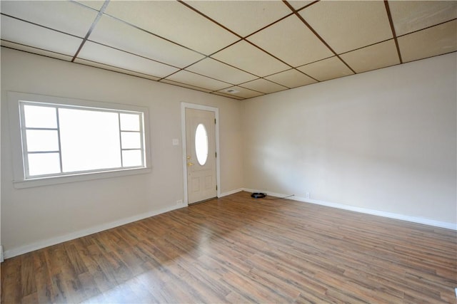 61/63 Orchard, Mckees Rocks, PA 15136 - foyer with a paneled ceiling, wood finished floors, and baseboards